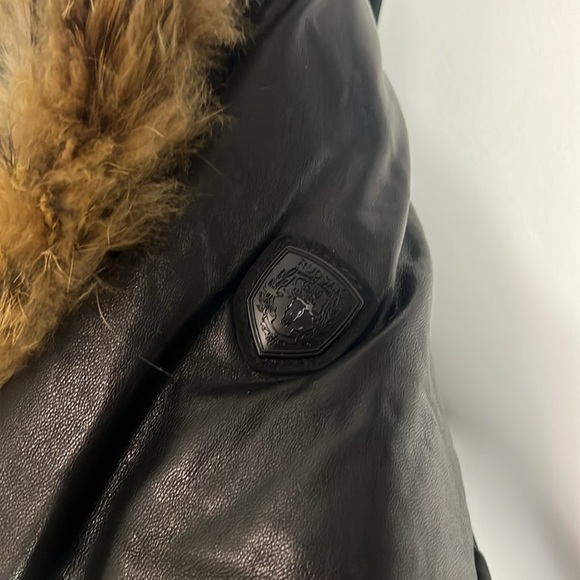 Rudsak Roya Asiatic Raccoon-Fur-Trim Asymmetrical Down Coat Puffer Winter Jacket - Picture 4 of 13